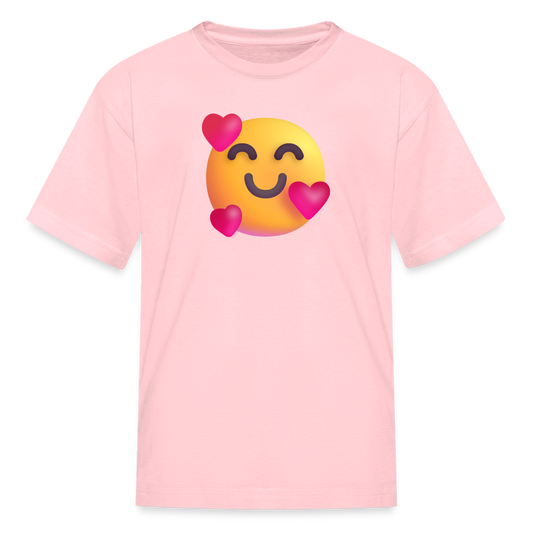🥰 Smiling Face with Hearts (Microsoft Fluent) Kids' T-Shirt - pink