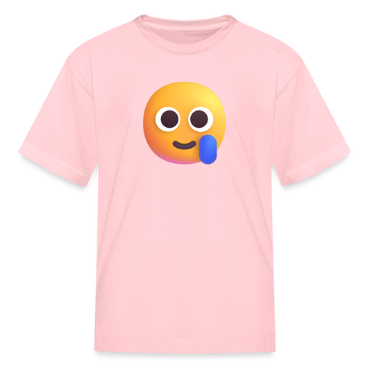 🥲 Smiling Face with Tear (Microsoft Fluent) Kids' T-Shirt - pink