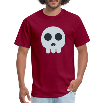 💀 Skull (Twemoji) Unisex Classic T-Shirt - burgundy