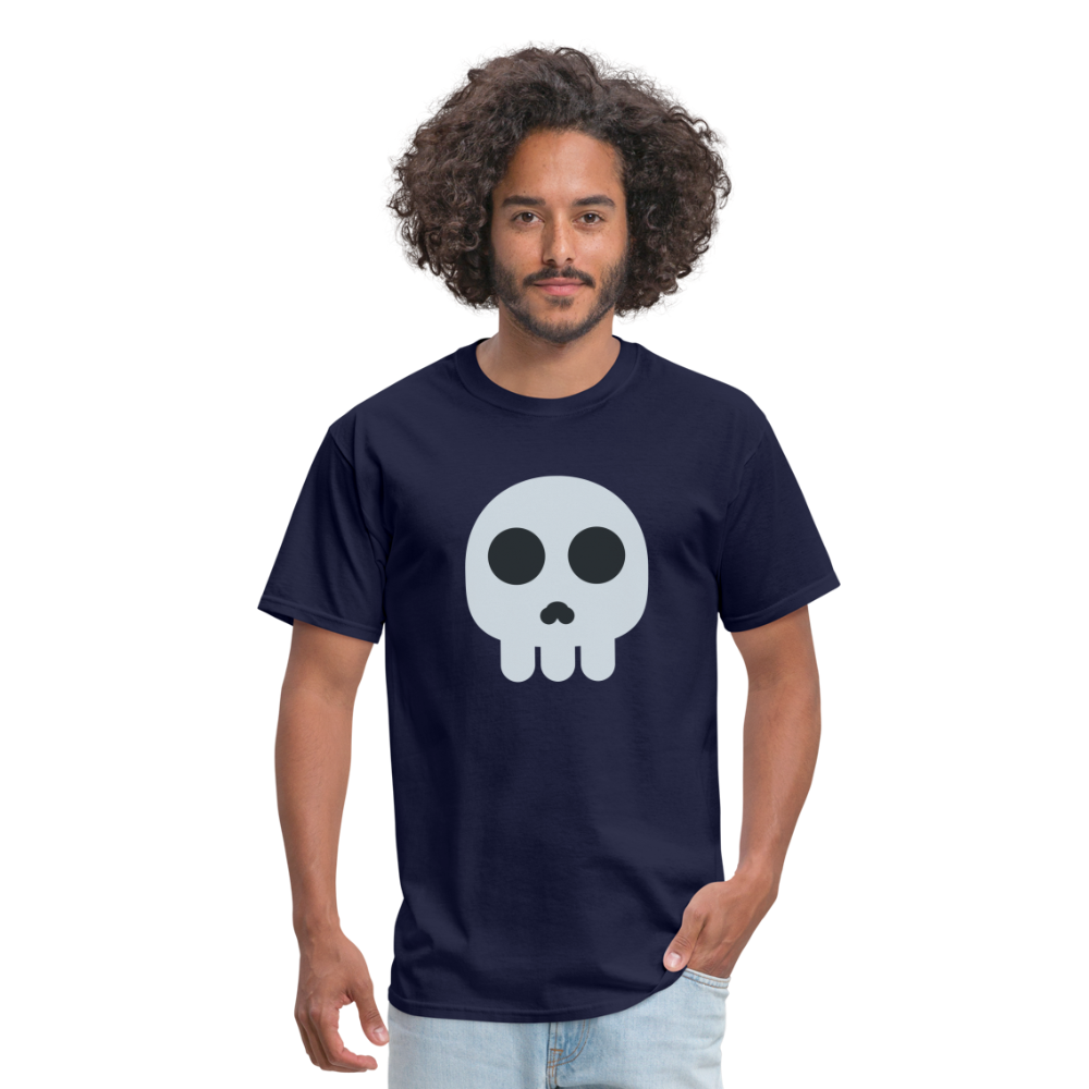 💀 Skull (Twemoji) Unisex Classic T-Shirt - navy
