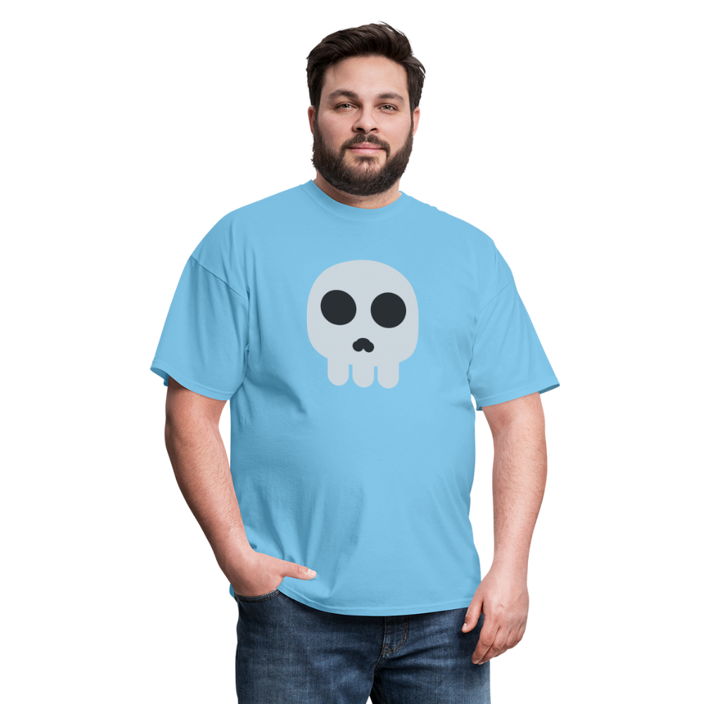 💀 Skull (Twemoji) Unisex Classic T-Shirt - aquatic blue