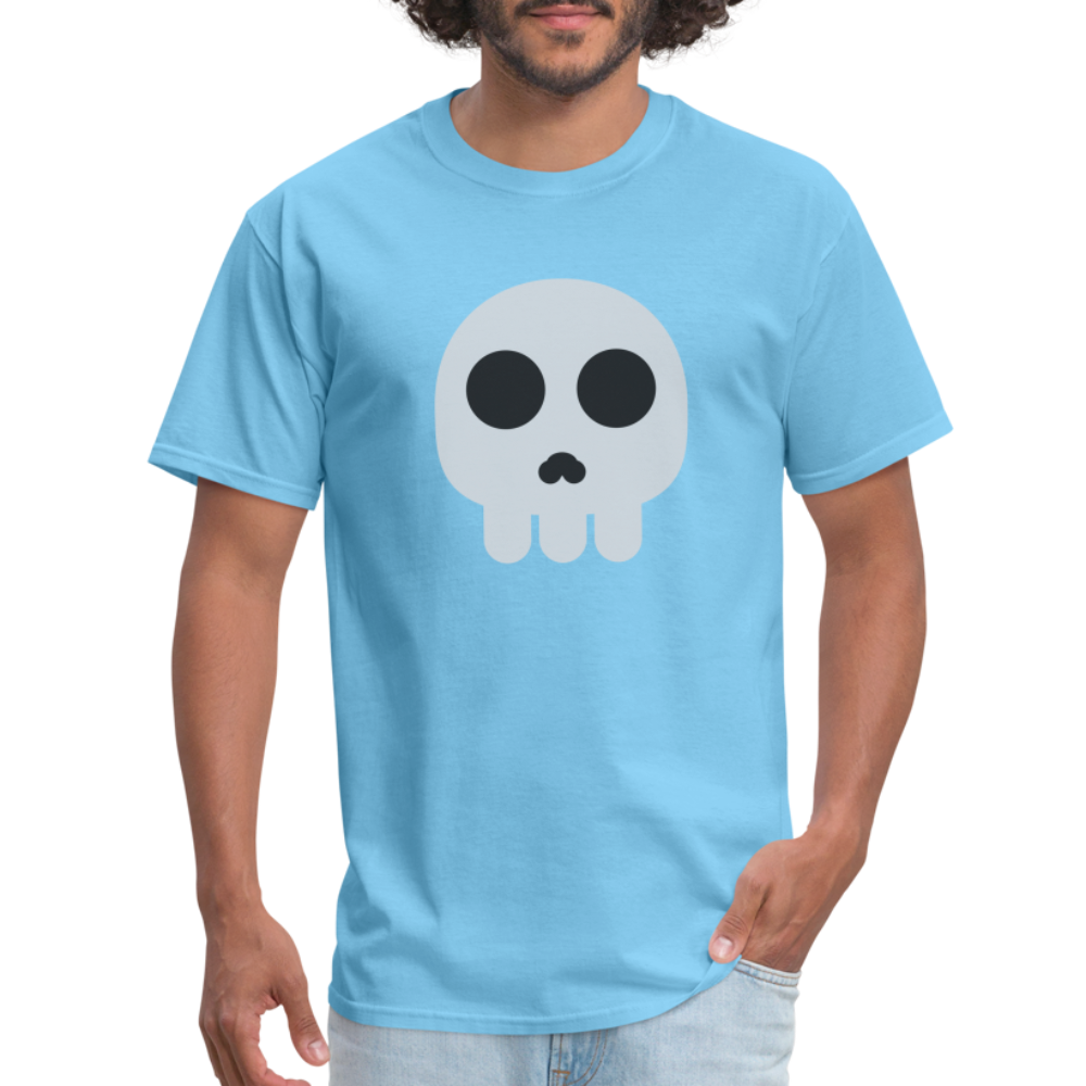 💀 Skull (Twemoji) Unisex Classic T-Shirt - aquatic blue