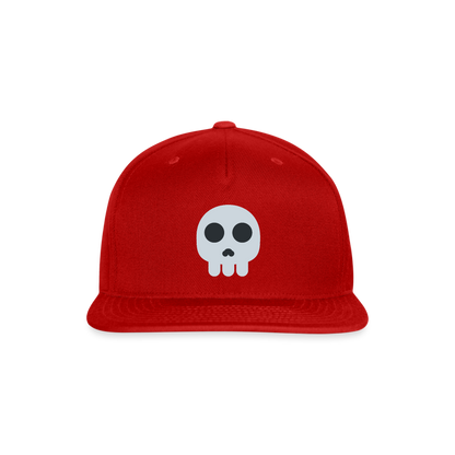 💀 Skull (Twemoji) Snapback Baseball Cap - red