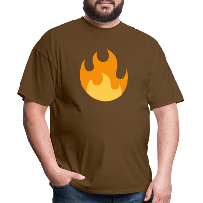 🔥 Fire (Twemoji) Unisex Classic T-Shirt - brown