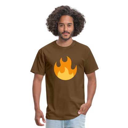🔥 Fire (Twemoji) Unisex Classic T-Shirt - brown