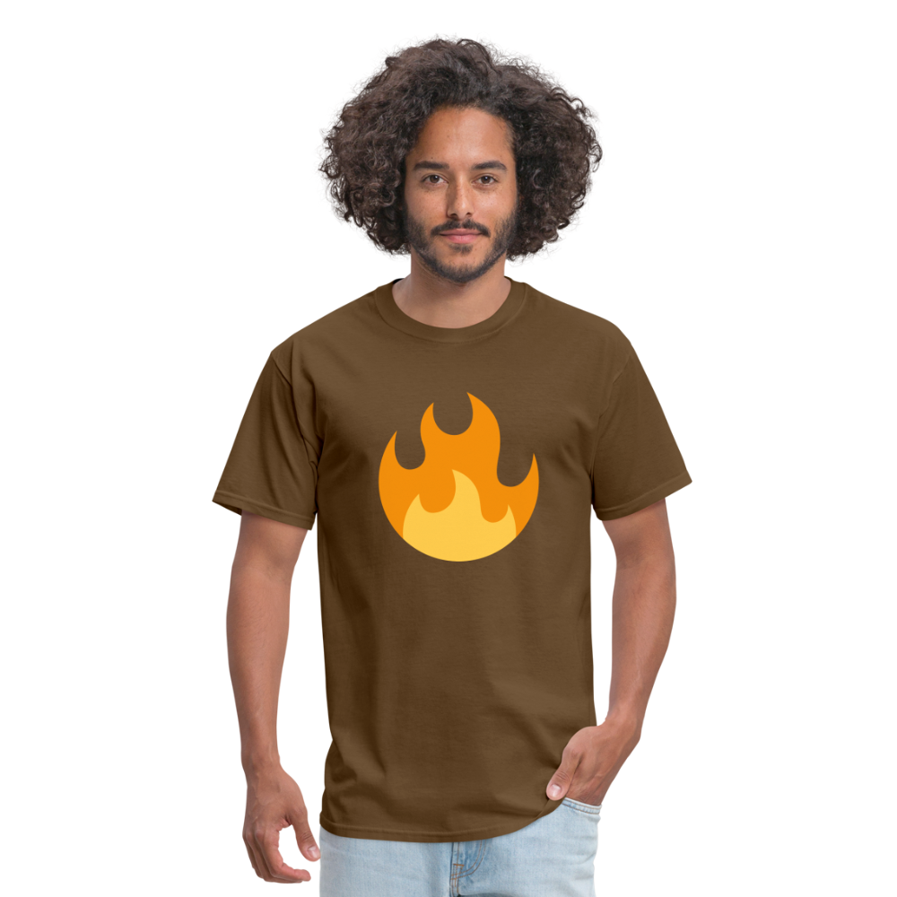 🔥 Fire (Twemoji) Unisex Classic T-Shirt - brown