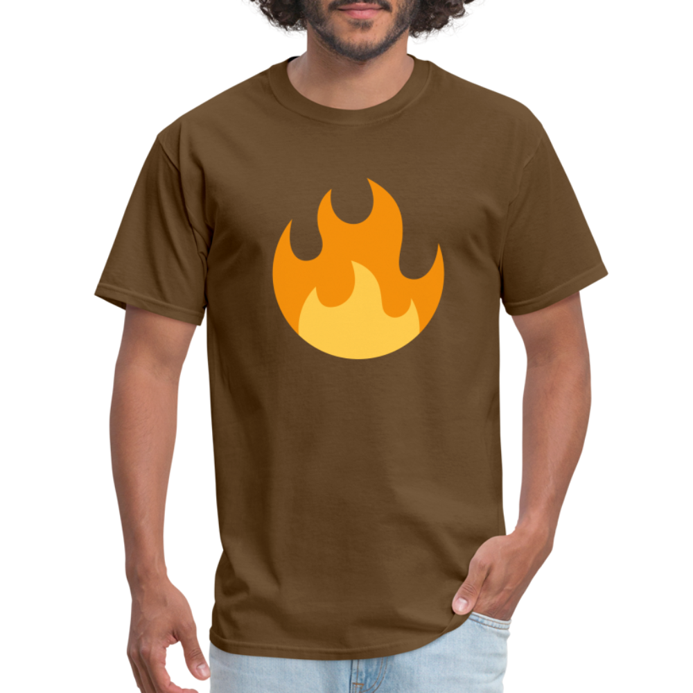 🔥 Fire (Twemoji) Unisex Classic T-Shirt - brown