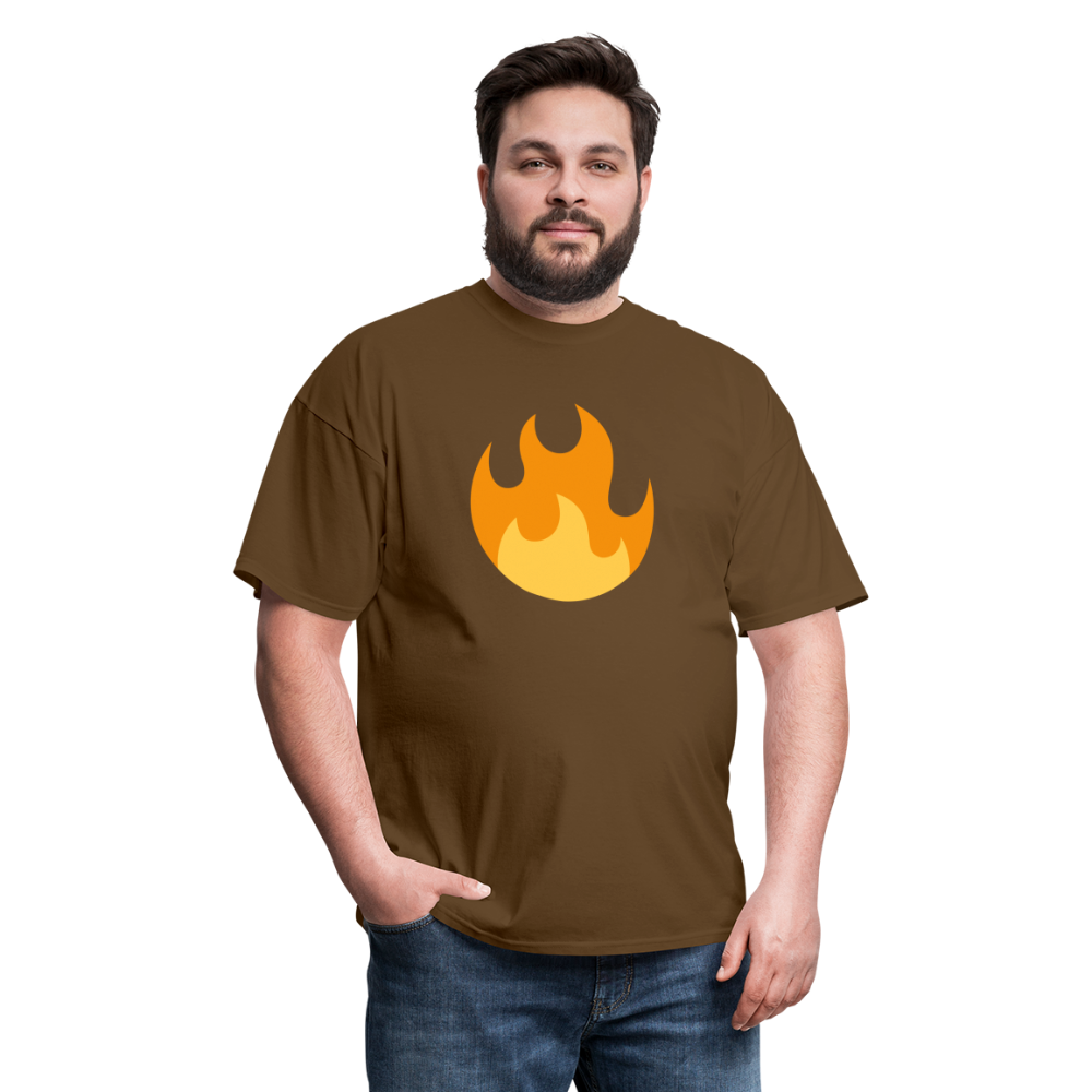 🔥 Fire (Twemoji) Unisex Classic T-Shirt - brown