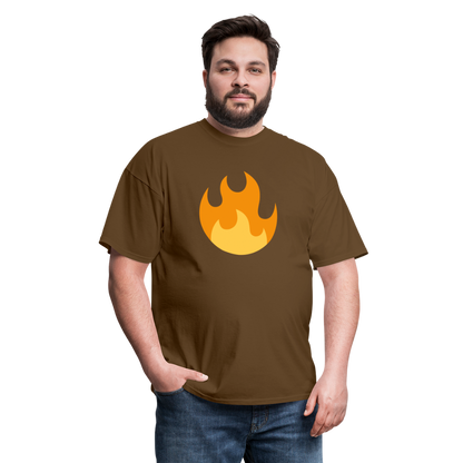 🔥 Fire (Twemoji) Unisex Classic T-Shirt - brown