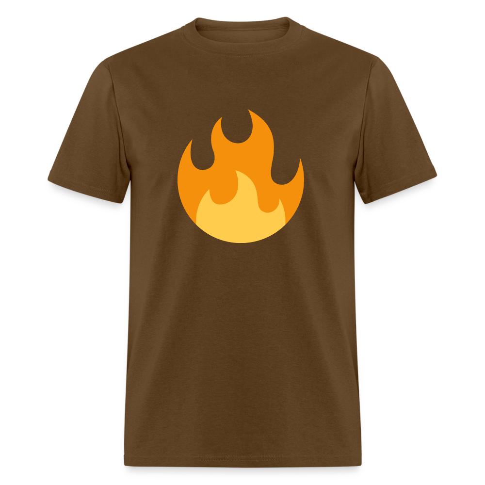 🔥 Fire (Twemoji) Unisex Classic T-Shirt - brown