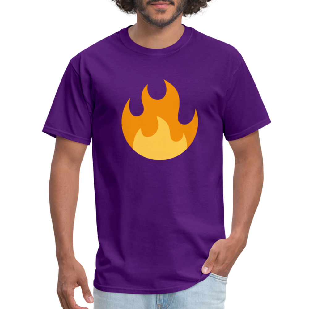 🔥 Fire (Twemoji) Unisex Classic T-Shirt - purple