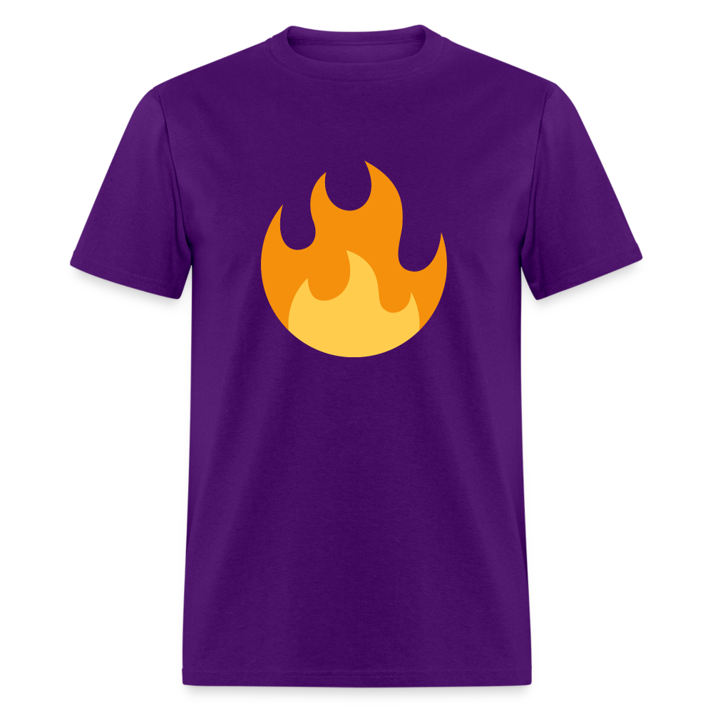 🔥 Fire (Twemoji) Unisex Classic T-Shirt - purple