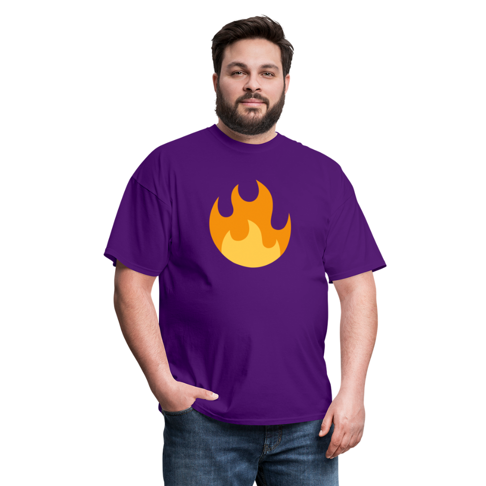 🔥 Fire (Twemoji) Unisex Classic T-Shirt - purple