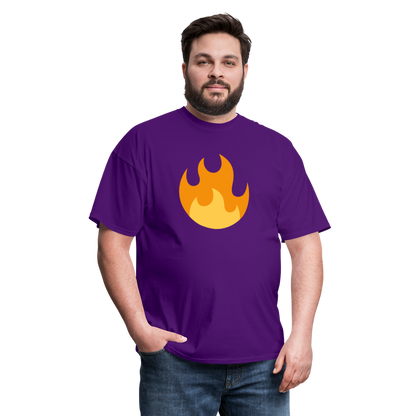 🔥 Fire (Twemoji) Unisex Classic T-Shirt - purple