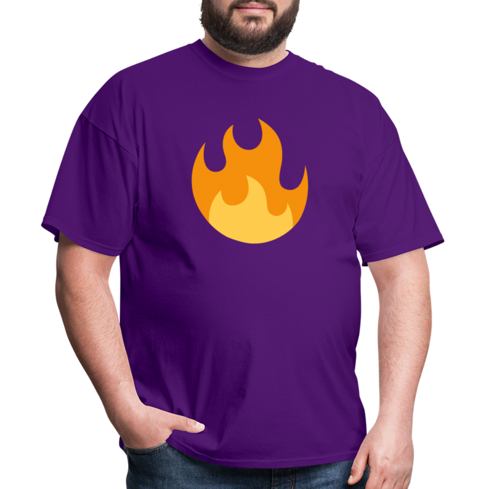 🔥 Fire (Twemoji) Unisex Classic T-Shirt - purple