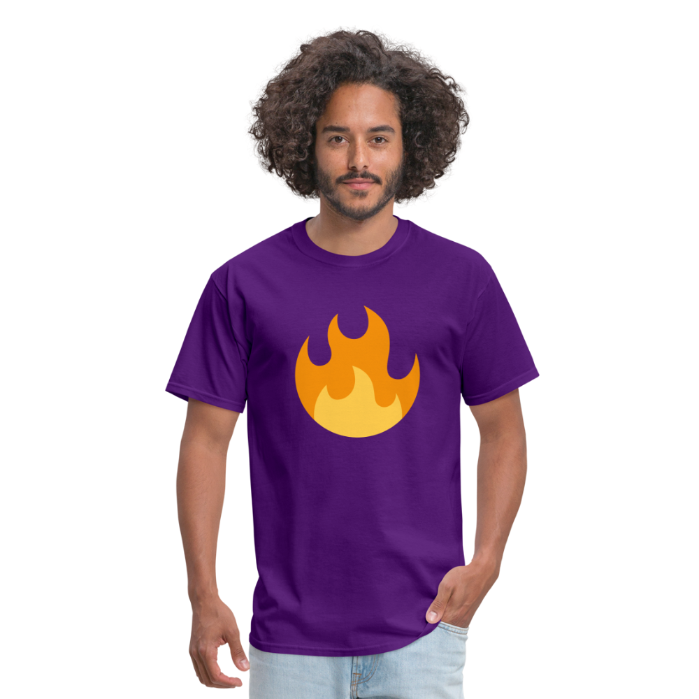 🔥 Fire (Twemoji) Unisex Classic T-Shirt - purple