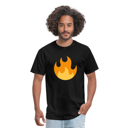 🔥 Fire (Twemoji) Unisex Classic T-Shirt - black