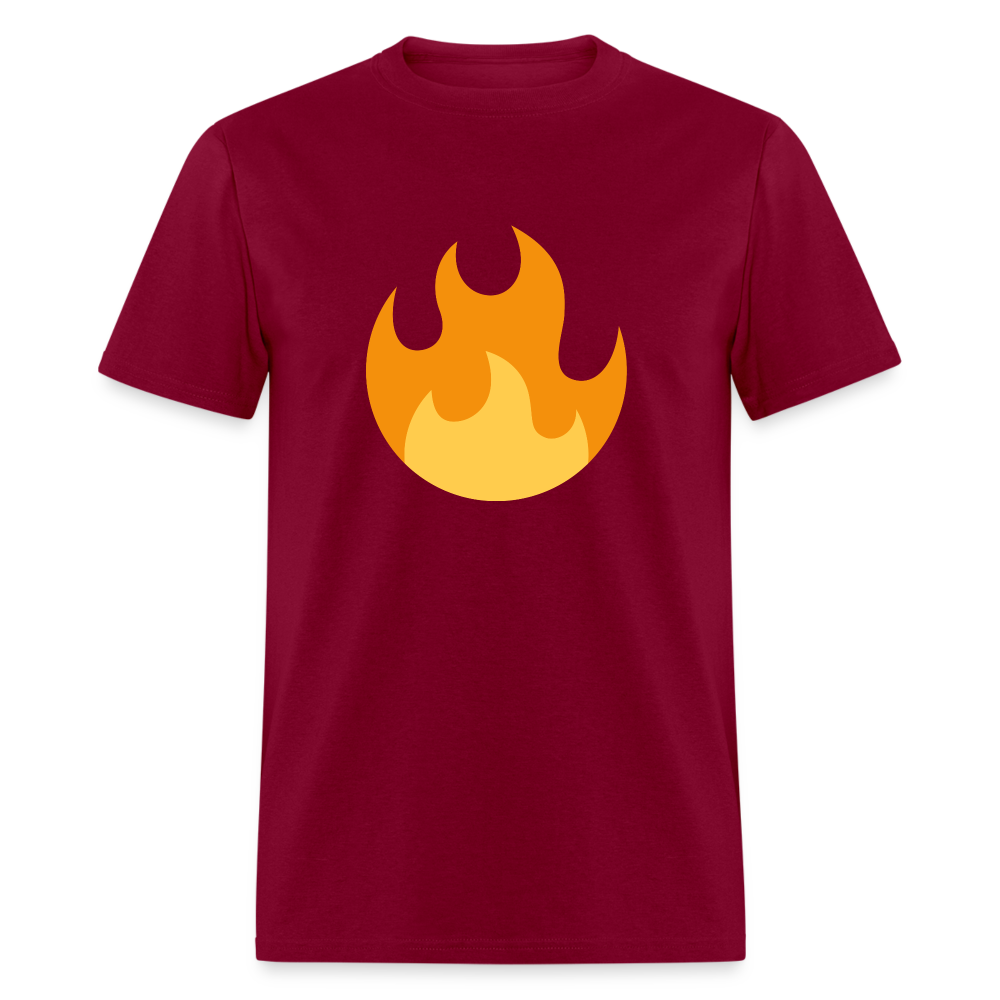 🔥 Fire (Twemoji) Unisex Classic T-Shirt - burgundy