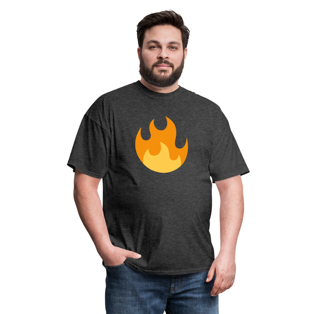 🔥 Fire (Twemoji) Unisex Classic T-Shirt - heather black