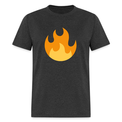 🔥 Fire (Twemoji) Unisex Classic T-Shirt - heather black