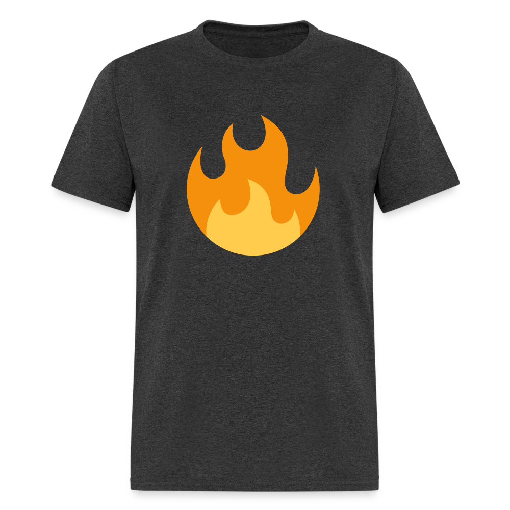 🔥 Fire (Twemoji) Unisex Classic T-Shirt - heather black