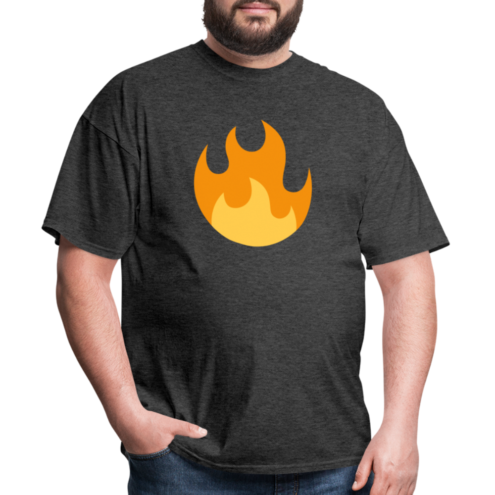 🔥 Fire (Twemoji) Unisex Classic T-Shirt - heather black