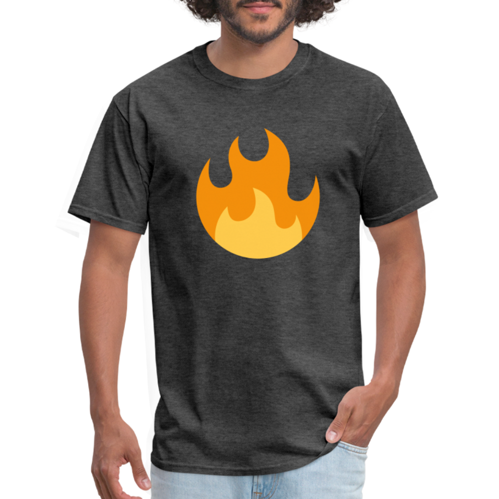 🔥 Fire (Twemoji) Unisex Classic T-Shirt - heather black