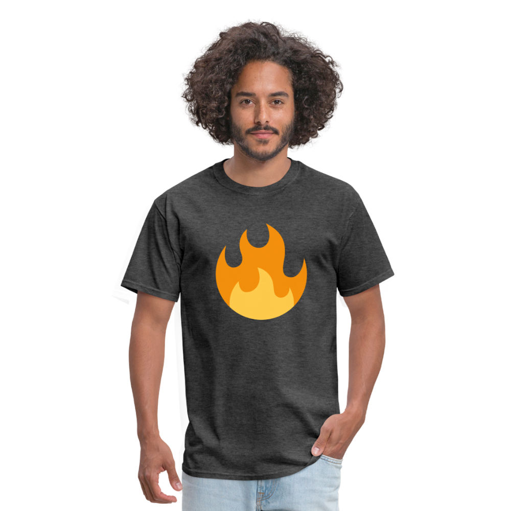 🔥 Fire (Twemoji) Unisex Classic T-Shirt - heather black