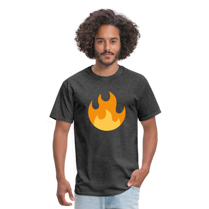 🔥 Fire (Twemoji) Unisex Classic T-Shirt - heather black