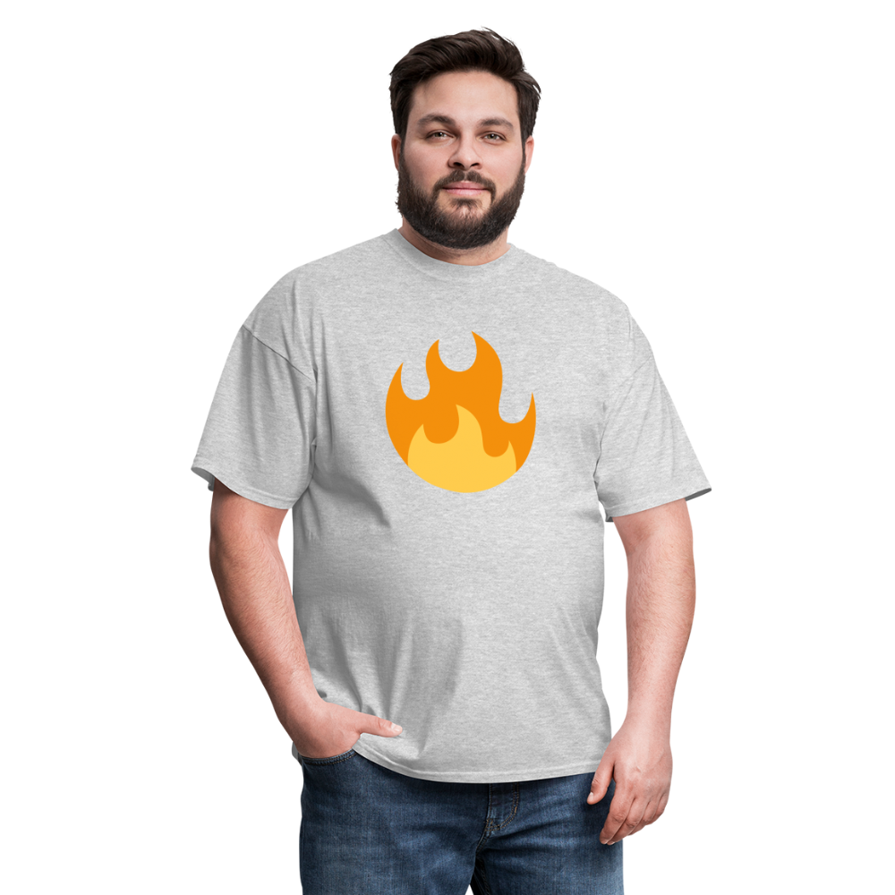 🔥 Fire (Twemoji) Unisex Classic T-Shirt - heather gray