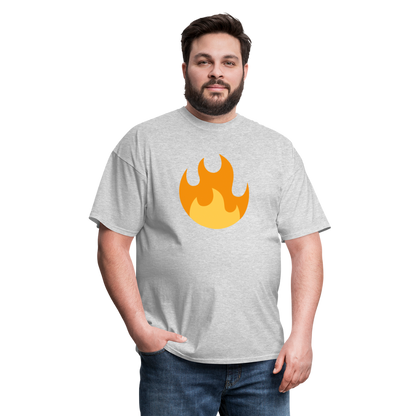 🔥 Fire (Twemoji) Unisex Classic T-Shirt - heather gray