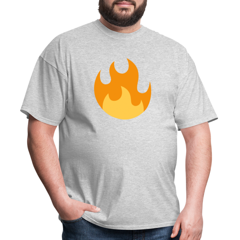 🔥 Fire (Twemoji) Unisex Classic T-Shirt - heather gray