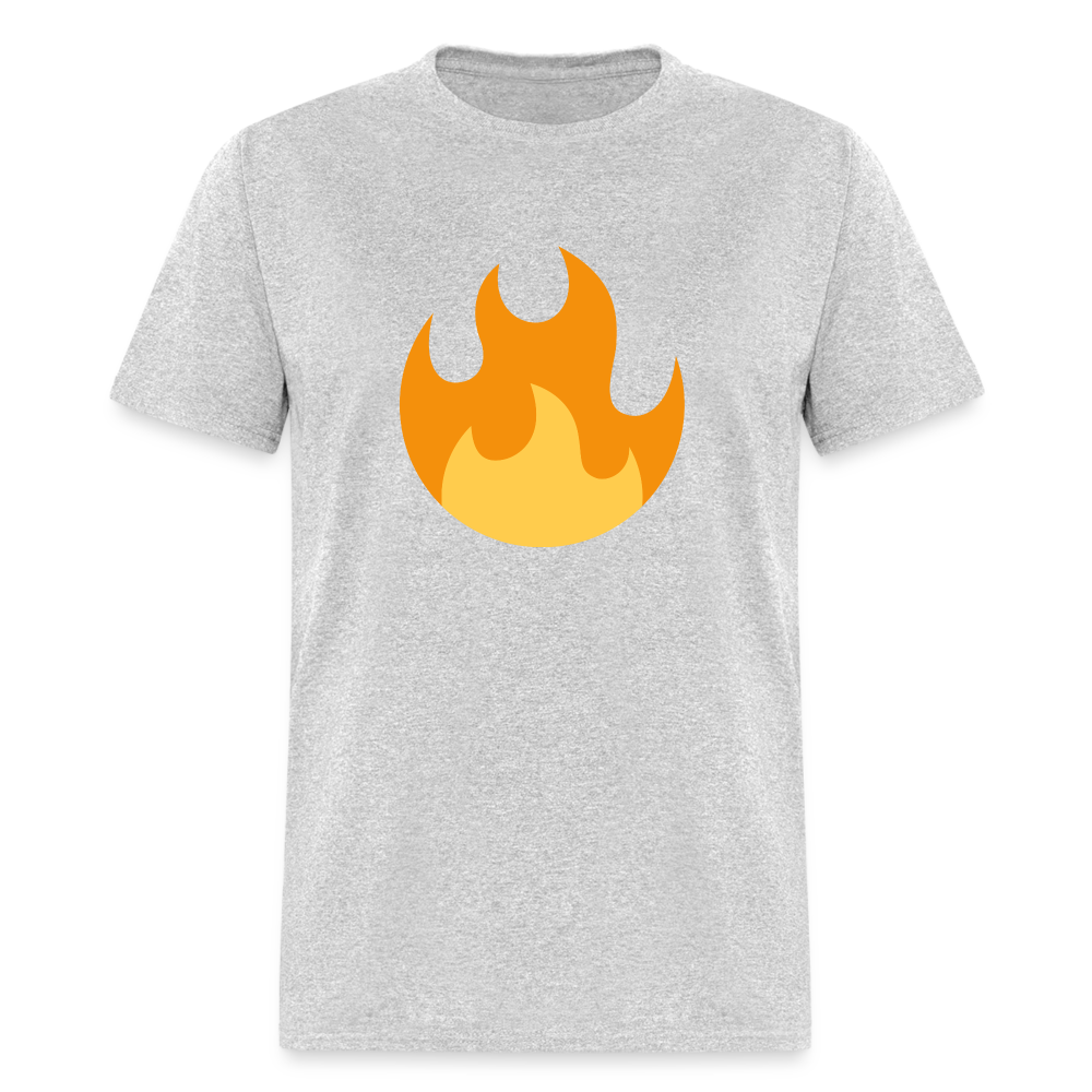 🔥 Fire (Twemoji) Unisex Classic T-Shirt - heather gray