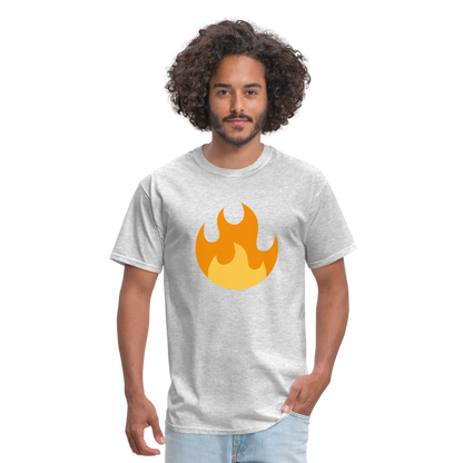 🔥 Fire (Twemoji) Unisex Classic T-Shirt - heather gray