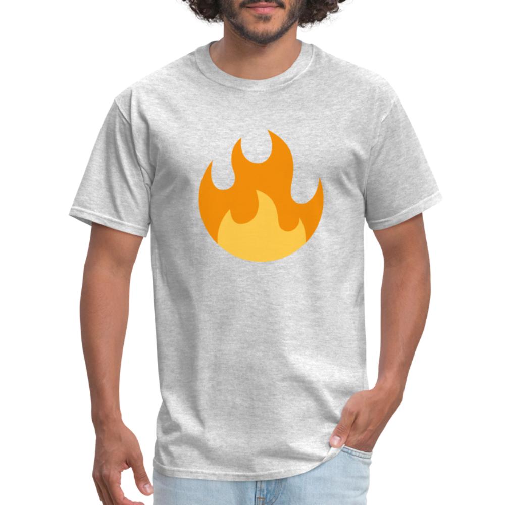 🔥 Fire (Twemoji) Unisex Classic T-Shirt - heather gray