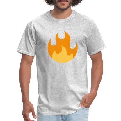 🔥 Fire (Twemoji) Unisex Classic T-Shirt - heather gray