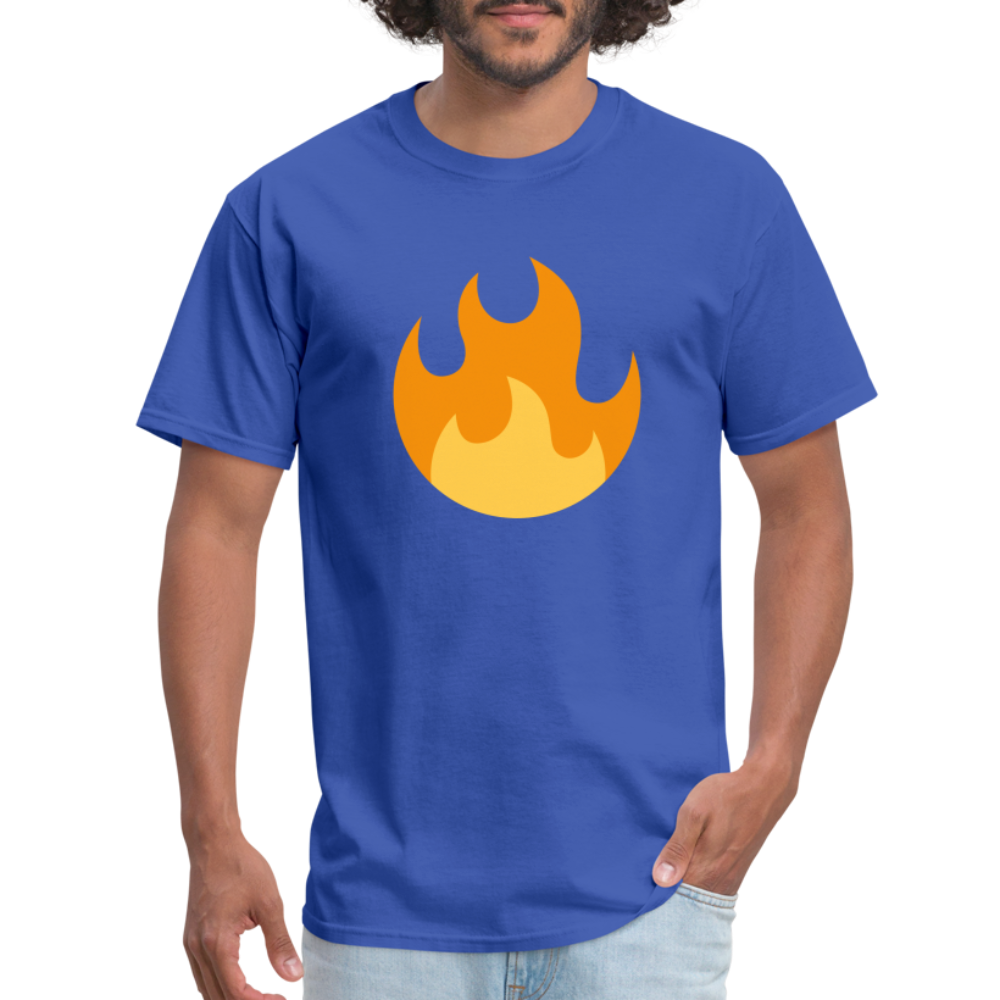 🔥 Fire (Twemoji) Unisex Classic T-Shirt - royal blue