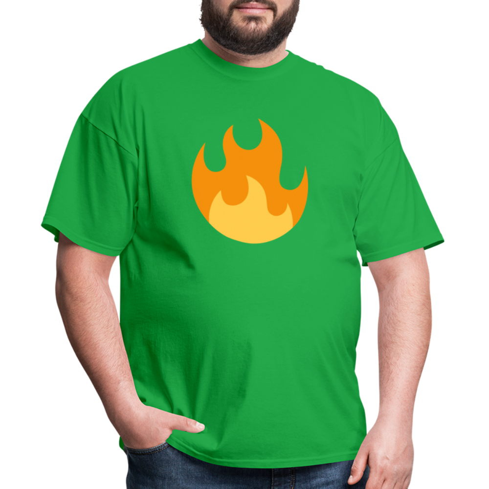 🔥 Fire (Twemoji) Unisex Classic T-Shirt - bright green