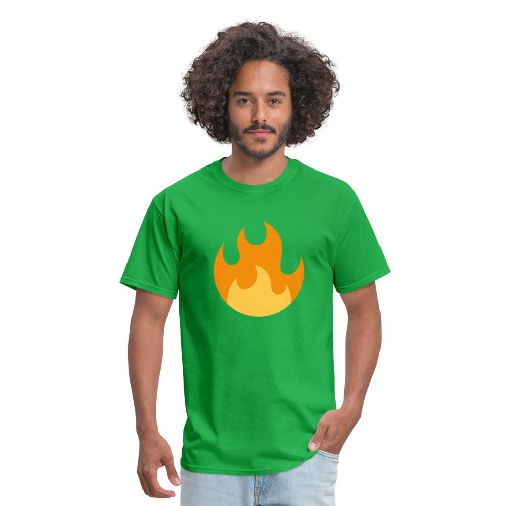 🔥 Fire (Twemoji) Unisex Classic T-Shirt - bright green