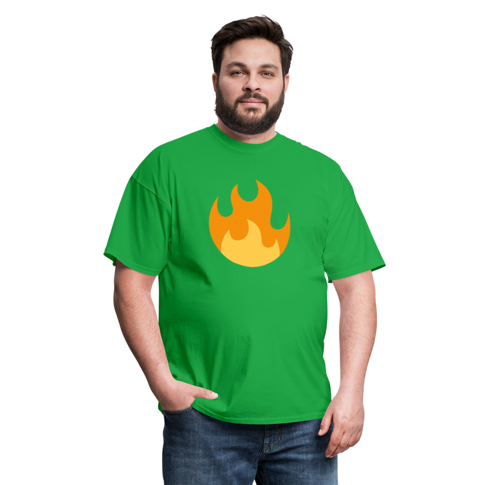 🔥 Fire (Twemoji) Unisex Classic T-Shirt - bright green