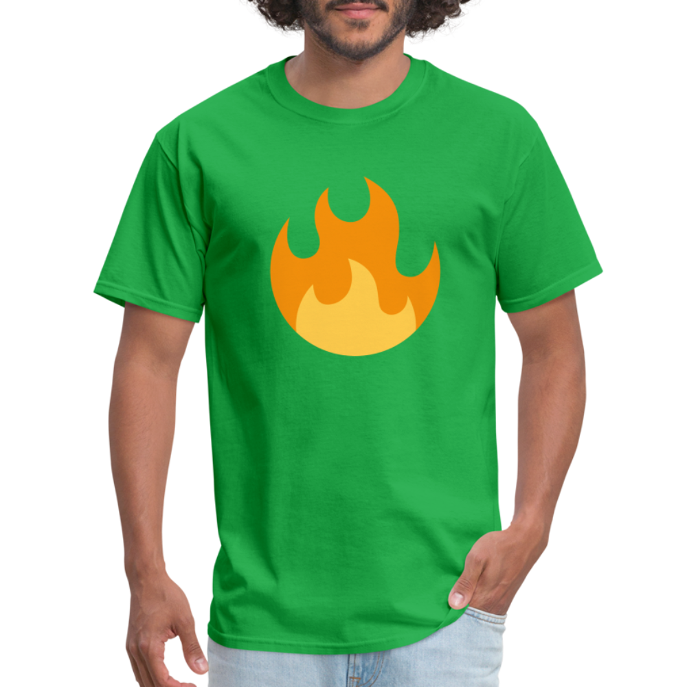 🔥 Fire (Twemoji) Unisex Classic T-Shirt - bright green