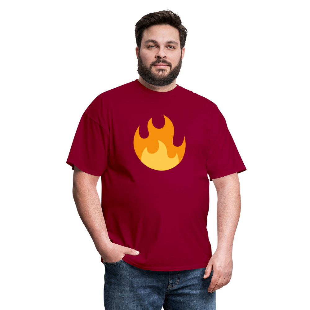 🔥 Fire (Twemoji) Unisex Classic T-Shirt - dark red