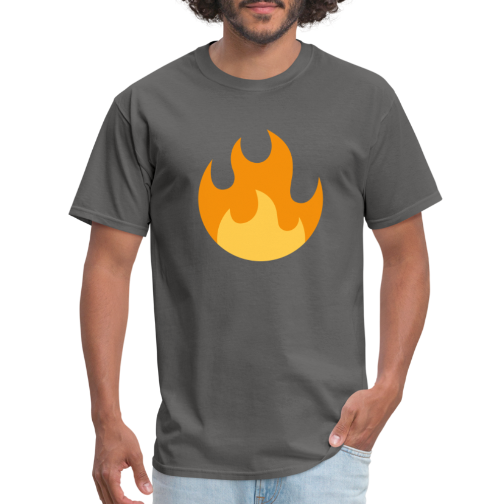 🔥 Fire (Twemoji) Unisex Classic T-Shirt - charcoal