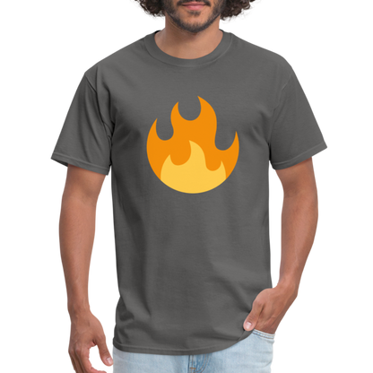 🔥 Fire (Twemoji) Unisex Classic T-Shirt - charcoal