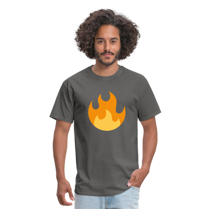 🔥 Fire (Twemoji) Unisex Classic T-Shirt - charcoal