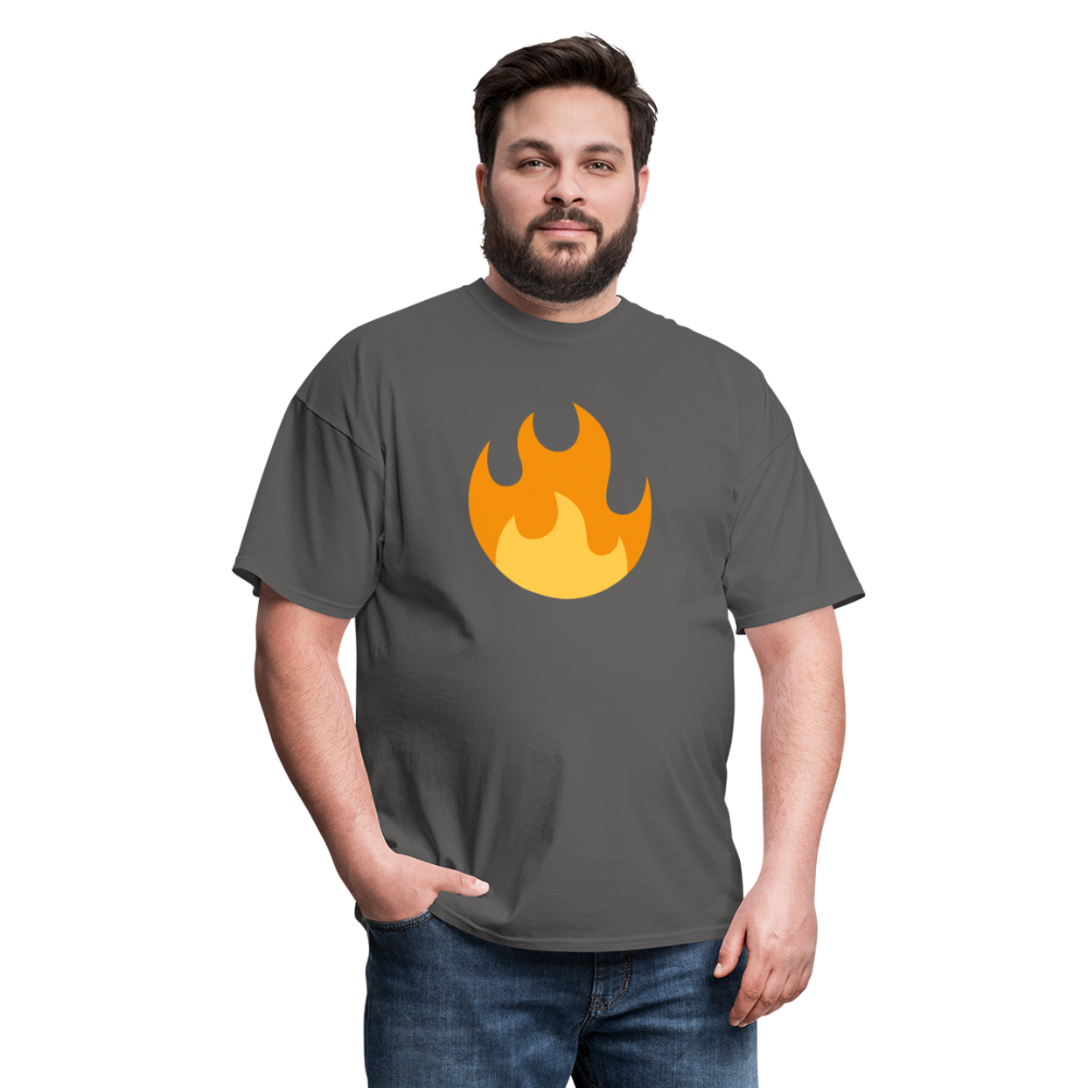 🔥 Fire (Twemoji) Unisex Classic T-Shirt - charcoal