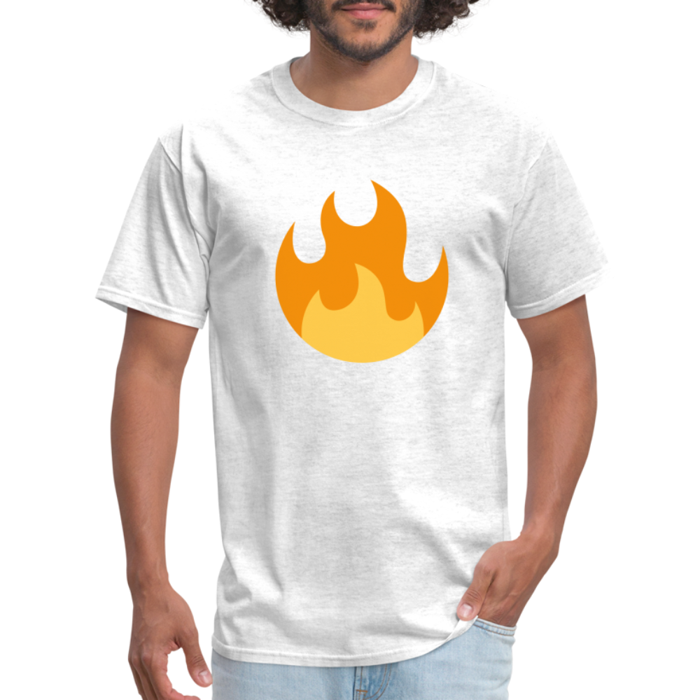 🔥 Fire (Twemoji) Unisex Classic T-Shirt - light heather gray
