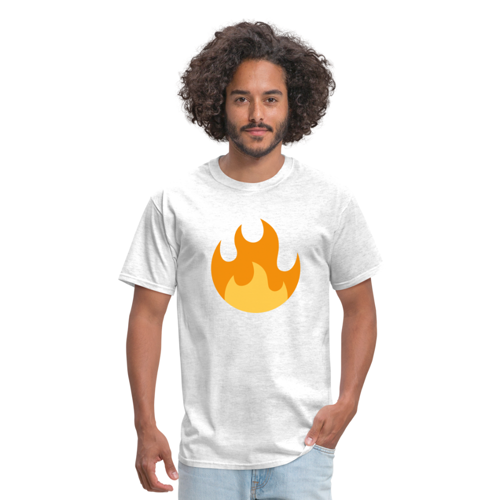 🔥 Fire (Twemoji) Unisex Classic T-Shirt - light heather gray