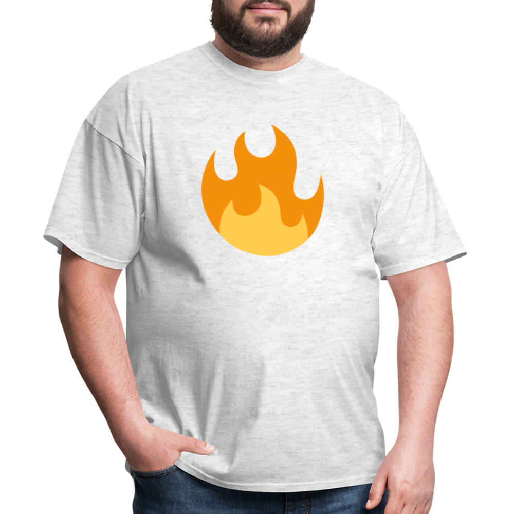 🔥 Fire (Twemoji) Unisex Classic T-Shirt - light heather gray