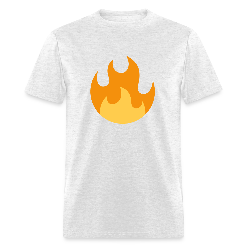 🔥 Fire (Twemoji) Unisex Classic T-Shirt - light heather gray